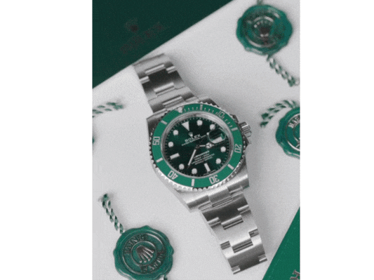 ROLEX SUBMARINER PLATEADO FONDO VERDE